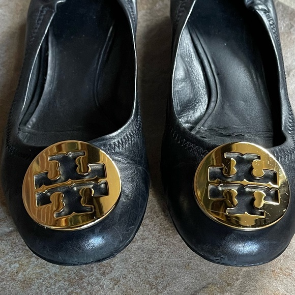Tory Burch Black Reva Ballet Flats Size 7 - Picture 3 of 7